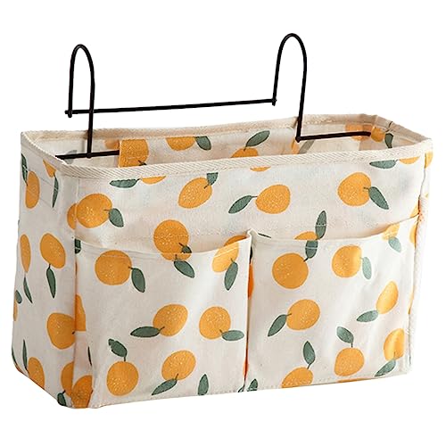 Ipetboom Nachttisch Hängetasche mit Zitronenmuster Praktischer Aufbewahrungskorb für Schlafzimmer und Schlafsäle aus Robustem Material für Snacks von Ipetboom