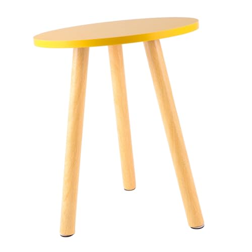 Ipetboom Nordischer Runder Beistelltisch aus Holz Moderner Minimalistischer Couchtisch mit Wasserfester Oberfläche und Dickem Design Sicherer Rundum Schutz für Wohnzimmer Schlafzimmer Büro von Ipetboom