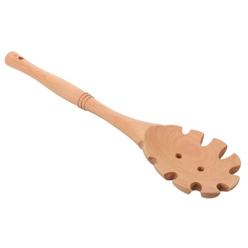 Ipetboom Nudelheber aus Buchenholz mit Schlitzdesign Spaghettilöffel zum Servieren und Abtropfen von Pasta Ergonomisch Platzsparend mit Aufhängeöse für Küchen und Restaurants von Ipetboom