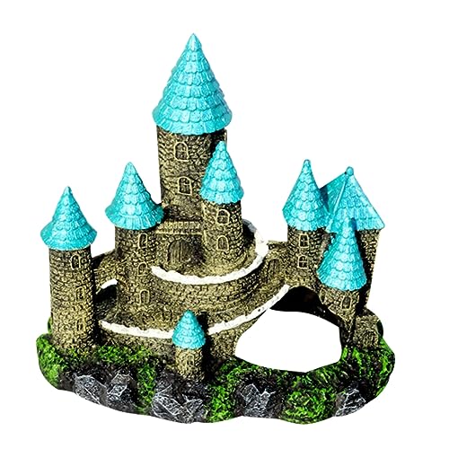 Ipetboom Aquarium Landschafts Eidechse Cartoon-Schloss-Dekor aquaristik zubehör Aquarium Accessory Ornament schleichtiere Cartoon-Aquarium-Dekor Aquarienschloss Karikatur Baumhaus Harz von Ipetboom