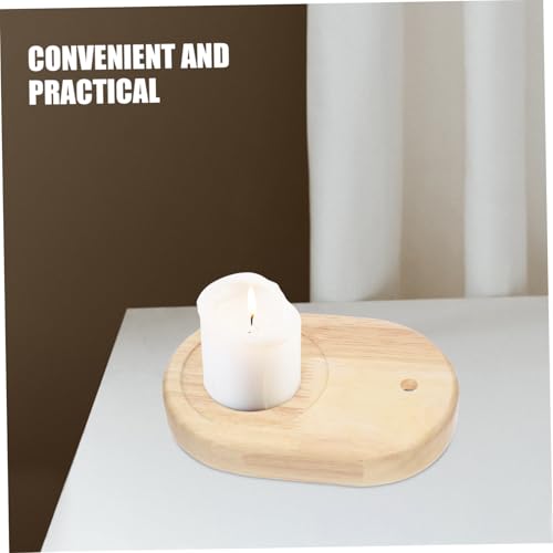 Ipetboom Ovaler Tischlampenfuß aus Massivem Holz Stabiles Design mit Kabeldurchführung als Nachttischlampe und Display ständer Einfacher DIY Lampenfuß für Schreibtisch und Wohnraum von Ipetboom