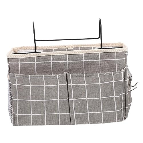 Ipetboom Hängende Nachttisch Organizer Tasche aus Polyester Multifunktionale Bettaufbewahrungstasche für Schlafzimmer und Wohnheim Fächer für Bücher Handys und Kleinteile von Ipetboom