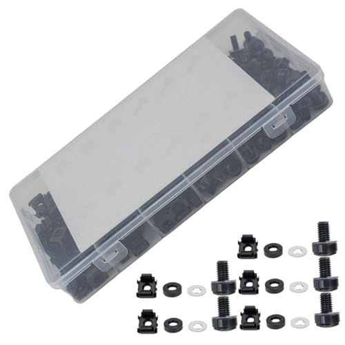 Ipetboom Rack Mount Schrauben Schwarze Cage Nuts mit Unterlegscheiben für Server Equipment Gehäuse Montage Schrauben Kit Ipetboom Rack Mount Schrauben Schwarze Cage Nuts mit Unterlegscheiben für Server Equipment Gehäuse Montage Schrauben Kit von Ipetboom