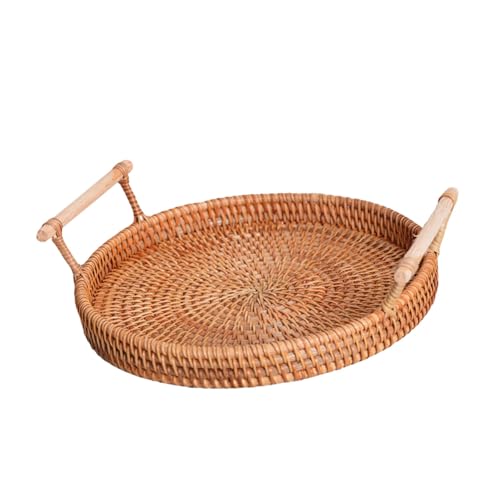 Ipetboom Rattan Serviertablett mit Griff Handgefertigtes Mittleres Obst Brotkorb Tablett Rutschfester Rand Vielseitig für Küche Wohnzimmer Geeignet Ipetboom Rattan Serviertablett mit Griff Handgefertigtes Mittleres Obst Brotkorb Tablett Rutschfester Rand Vielseitig für Küche Wohnzimmer Geeignet von Ipetboom