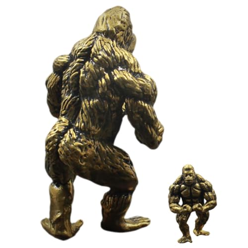 Ipetboom Realistische Kupfer Gorilla Statue Fitness Design Handgefertigte Desktop Dekoration Einzigartige Teehauseinrichtung Langlebige Wohnzimmer Skulptur Stilvolles für Büro und Zuhause von Ipetboom