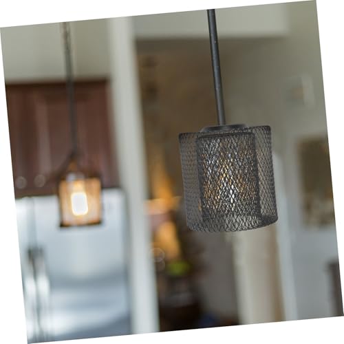 Ipetboom Retro Industrial Lampenschirm Schwarz Geometrisch Hängend Doppellagig Dekorativ für Wohnzimmer Bar Flur Pub von Ipetboom