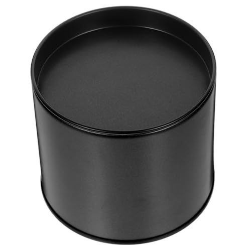 Ipetboom Runde Matte Blechdose mit Deckel Luftdichter Tee und Kaffee Vorratsbehälter Kompakte Aufbewahrungsbox für Losen Tee und Süßigkeiten Praktische Reise Dose Ø Tiefgrau von Ipetboom