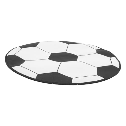 Ipetboom Runder Fußball Teppich mit Rutschfester Unterseite Niedliches Cartoon Design Strapazierfähiger Bodenbelag für Schlafzimmer Spielzimmer und Wohnzimmer Pflegeleicht Dekoratives von Ipetboom