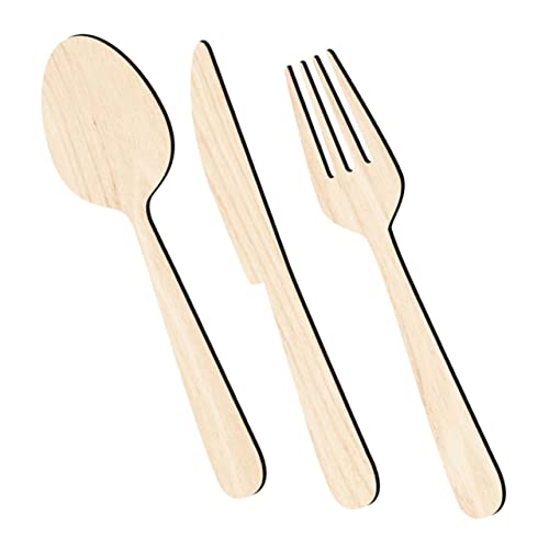 Ipetboom Rustikale Küchenwand Dekoration Holzbesteck Schild aus Ahornholz für Küchenschrank Deko Stilvolles Esszimmer und Restaurant Wanddekor Langlebiges Haushalts Deko von Ipetboom