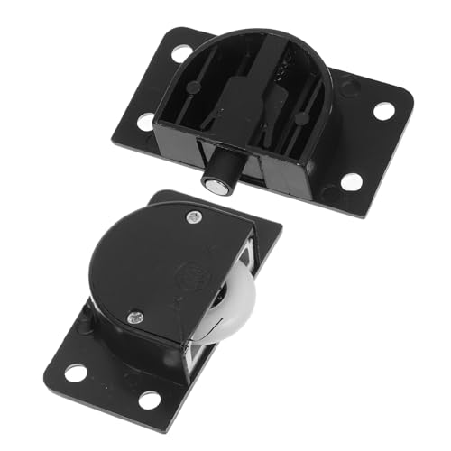 Ipetboom Schiebetürrollen für Kleiderschrank Schwarz Kunststoff Langlebig mit Push pull funktion Leise Laufrollen für Schiebetüren Fenster und Möbel Ersatzteile von Ipetboom