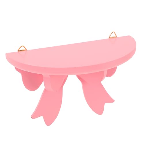 Ipetboom Rosa Schmetterling Wandregal Aus Holz Schwebendes Regal Für Schlafzimmer Kinderzimmer Und Büro Halbrundes Design Einfache Installation Ohne Bohren Multifunktional Und Dekorativ von Ipetboom
