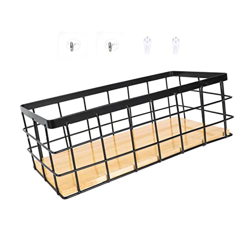 Ipetboom Schmiedeeiserner Korb Mit Holzbrett Zur Organisation Wandregal Für Zuhause Kleinigkeitenbehälter Schwarzer Aufbewahrungskorb Ipetboom Schmiedeeiserner Korb Mit Holzbrett Zur Organisation Wandregal Für Zuhause Kleinigkeitenbehälter Schwarzer Aufbewahrungskorb von Ipetboom