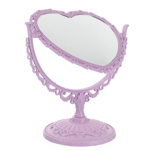 Ipetboom Schminkspiegel-Set Im Vintage-Stil Für Den Schreibtisch Doppelseitiger Kunststoffrahmen Für Schönheit Und Kosmetik von Ipetboom