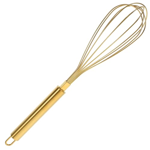 Ipetboom Schneebesen Küchen Eierschläger Funktionale Spirale Handrührer Salatrührer Kleiner Manueller Eiermixer Draht Großes Rostfreies Küchenwerkzeug Eiermixer Goldener von Ipetboom