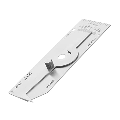 Ipetboom Schweißnahtprüflehre Fillet Weld Gauge mit Messskala für Unterwanderung Kronenhöhe Porosität Vielseitig Einsetzbar bei Schiffbau Brücken Ölrohrleitungen Präzises von Ipetboom