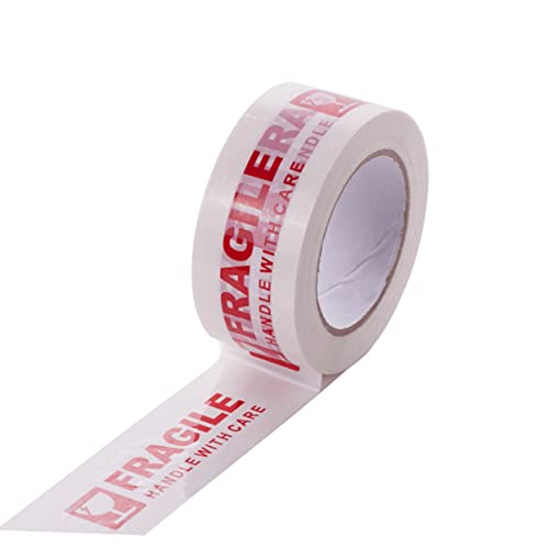 Ipetboom Selbstklebende Fragile Warnaufkleber Zerbrechlich Hinweis Klebeband für Sicheren Versand Verpackung und Umzug Robust Haftend für Kartons und Pakete von Ipetboom