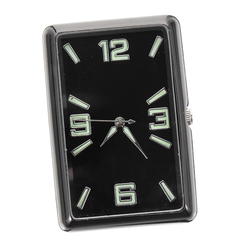 Ipetboom Selbstklebende Quadratische Auto-armaturenbrett-uhr Winzige Analoge Dekor-uhr mit Klarem Display Einsetzbar für Auto Büro und Zuhause Stilvolles und Platzsparendes Design von Ipetboom