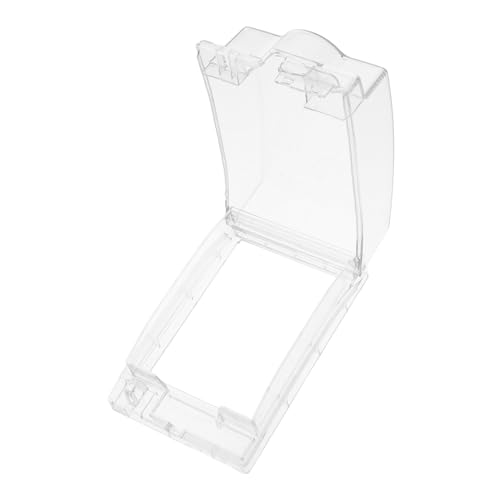 Ipetboom Selbstklebende Wasserdichte Steckdosenabdeckung aus Kunststoff Wetterfeste Elektrische Schutzbox für Außenbereich Transparente Schutzabdeckung für Wandsteckdosen von Ipetboom