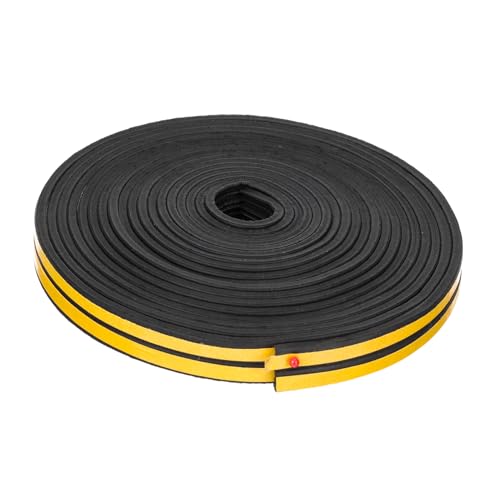 Ipetboom Selbstklebender E Förmiger Dichtungsstreifen Schwarz Flexible Tür und Fensterdichtung für Zugluft Lärmschutz und Kälteschutz Geeignet für Schiebetüren Schränke und von Ipetboom