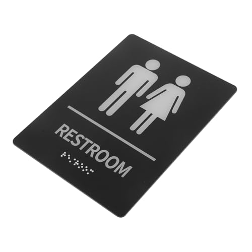 Ipetboom Selbstklebendes Wc Schild mit Brailleschrift Hochkontrastreiches Robustes Toilettenraum Zubehör für Barrierefreie Genderneutrale Bad und Bürotüren Leicht zu Reinigen Langlebige von Ipetboom
