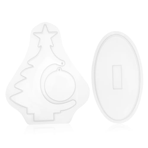 Ipetboom Silikon Weihnachtsbaum Form DIY Photo Frame Gießform Wiederverwendbar Einfach zu Reinigen Kreative Weihnachtsdeko Basteln für Heimdekoration und Festliche Schmuckherstellung von Ipetboom