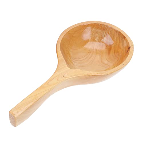 Ipetboom Solider Holz Wasserschöpfer Langlebiger Holzlöffel für Haushalt und Garten Handlicher Fein Polierter Wasserschöpfer aus Natürlichem Zedernholz Leicht Tragbar Vielseitig zum Kochen von Ipetboom