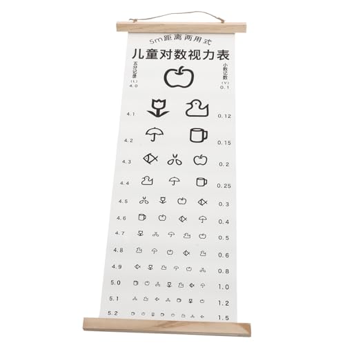 Ipetboom Standard Wand sehtesttafel für Visuellem Augendiagramm Wasserdichtes Reißfestes Material Klare Darstellung für Präzise Sehprüfung im Klassenzimmer und Kindergartengebrauch von Ipetboom