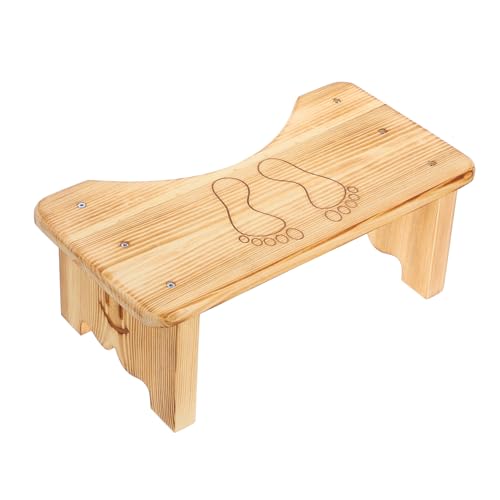 Ipetboom Toilettenhocker Fußhocker hocker hocker KOT Hocker hockender toilettenhocker Hocker Toilette Hocker Badezimmer WC-Fußhocker Kleiner Badezimmerhocker Töpfchenstuhl hölzern Khaki von Ipetboom