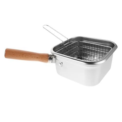 Ipetboom Tragbare Fritteuse Frittiertopf aus Edelstahl Fritteuse aus Edelstahl Edelstahlbraten Frittiertopf mit Korb Fritteusanweiche Rostfreier Stahl Silber Ipetboom Tragbare Fritteuse Frittiertopf aus Edelstahl Fritteuse aus Edelstahl Edelstahlbraten Frittiertopf mit Korb Fritteusanweiche Rostfreier Stahl Silber von Ipetboom