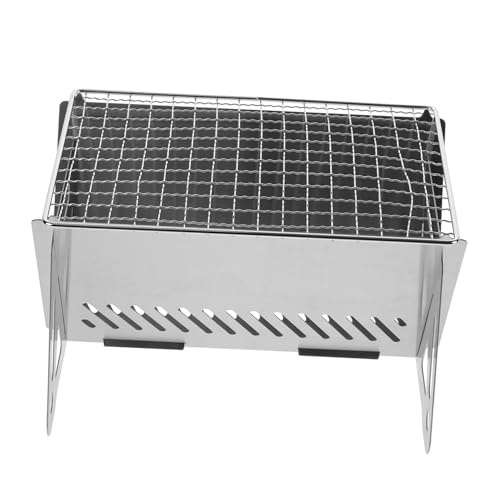 Ipetboom Tragbarer Holzkohlegrill Klappbar Campinggrill Multifunktional Outdoor Bbq Grillrost Für Wanderungen Garten Picknick von Ipetboom