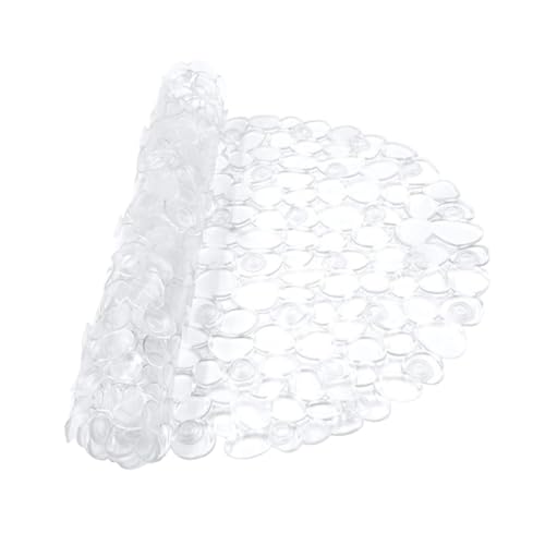 Ipetboom Transparente PVC Badewannenmatte mit Rutschfestem Antirutsch Boden Dicke Umweltfreundliche Duschmatte mit Ergonomischer Kieselsteinstruktur zur Fußmassage und Sicherem Halt im von Ipetboom