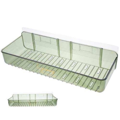 Ipetboom Transparentes Pet Wandregal für Badezimmer Wasserabweisender Selbstklebender Aufbewahrungshalter Stabiles Küchen und Bad Wandregal zur Ordentlichen Lagerung von Toiletten und von Ipetboom