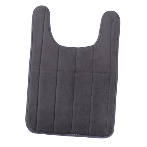 Ipetboom U Förmige Memory Foam Toilettenmatte Dunkelgrau Rutschfester Badezimmerteppich Wasserabsorbierend Waschbar Hochwertige Verarbeitung Antirutsch Rug für Sicheres Stehen von Ipetboom