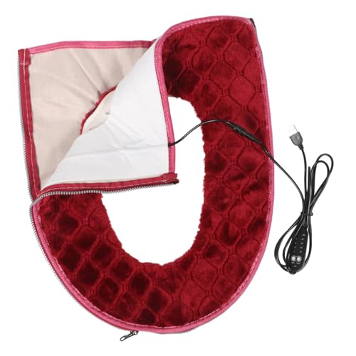 Ipetboom USB Beheizter Toilettensitzbezug mit Verstellbarer Temperatur Weiches Waschbares Sitzkissen in Kariertem Design Schneller Wärmeeffekt als Gepolsterter Wc Sitzwärmer für von Ipetboom