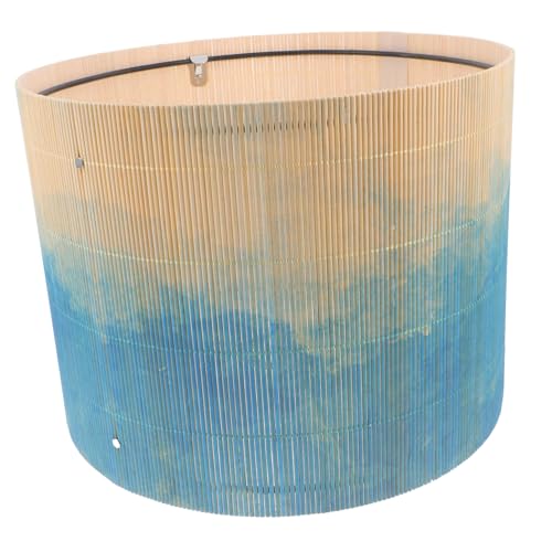 Ipetboom Vintage Bamboo Lampenschirm mit Farbigen Print Langlebig und Leicht Geeignet für Steh Tisch und Hängelampen Vielseitig Einsetzbar für Wohnzimmer und Schlafzimmer Dekoratives von Ipetboom