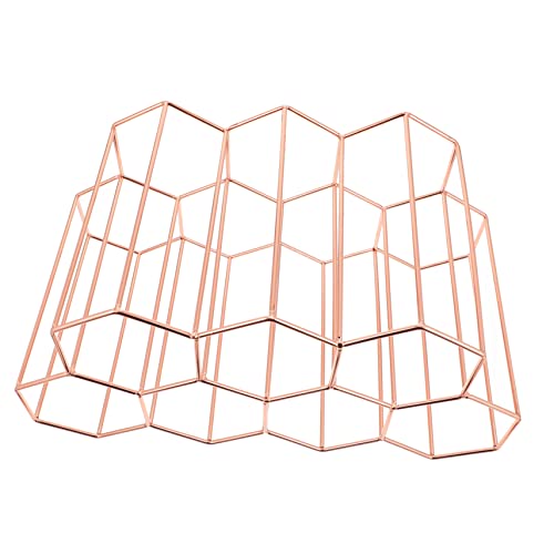 Ipetboom Vintage Honigwaben Weinregal aus Metall Kreativer Freistehender Weinhalter Platzsparendes Weinregal für Küche Bar und Wohnzimmer Rostfrei und Langlebig Roségold Ipetboom Vintage Honigwaben Weinregal aus Metall Kreativer Freistehender Weinhalter Platzsparendes Weinregal für Küche Bar und Wohnzimmer Rostfrei und Langlebig Roségold von Ipetboom