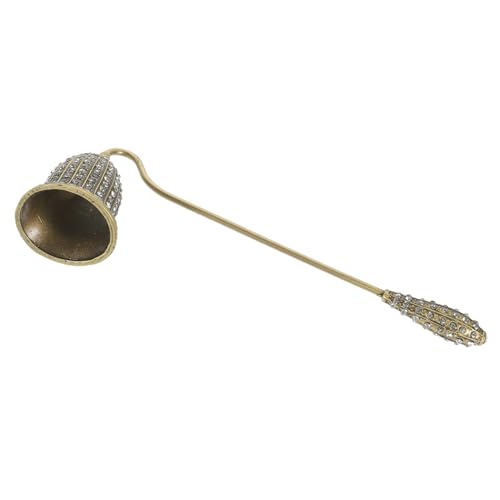 Ipetboom Vintage Kerzenlöscher mit Langem Griff Glitzerndes Kerzenauslöscher Funkelnden Strasssteinen Sicherer Flammenlöscher für Zuhause Hochzeit Party Problemloses Auslöschen ohne von Ipetboom