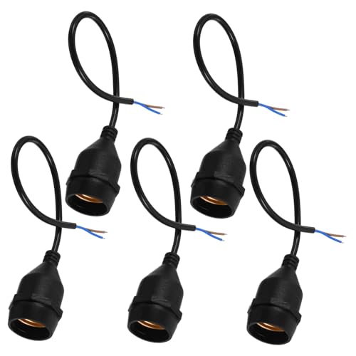 Ipetboom Vintage Lampenfassung Vollständig Versiegelt Mittelteil Lampenhalterung Schwarz Retro Deckenlampe Ersatzfassung Robustes Kupfer Gummi Material von Ipetboom