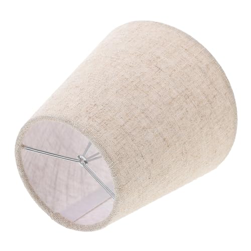 Ipetboom Vintage Lampenschirm aus Stoff und Metall Clip Lampenschirm Ersatz für Tisch Stehlampe Einfach zu Montieren Geeignet für Lampen Glühbirnendurchmesser Wohnzimmer Schlafzimmerdeko von Ipetboom