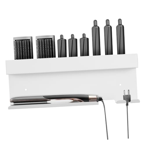 Ipetboom Wandhalterung Für Haar Tools Haartrocknerhalter Aus Aluminium – Wandmontierter Organizer Für Haar Tools – Ständer Für Lockenstab Und Glätteisen Ohne Bohren von Ipetboom