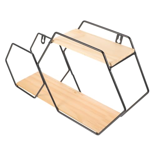 Ipetboom Wandregal Sechseckiges Floating Shelf Großes Fassungsvermögen Kompaktes Design Robustes Material Für Wohnzimmer Schlafzimmer Küche Büro Dekoration von Ipetboom