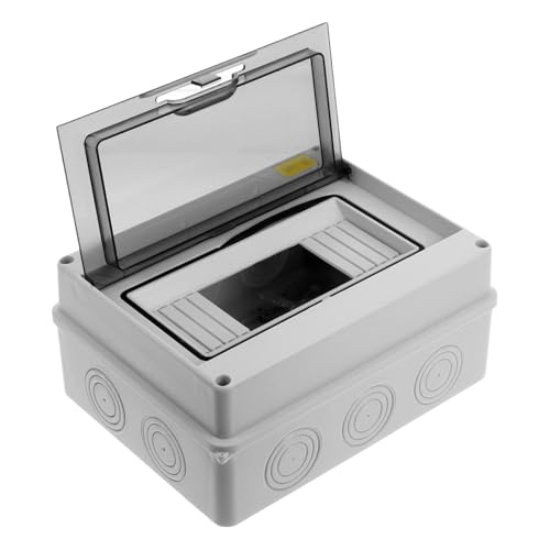 Ipetboom Wasserdichte Elektrische Verteilerbox mit Integriertem Leistungsschalter Großer Kapazität und Vielseitigen Steckdosen für Außenbereich und Haushalt Schutzgehäuse für Schuko von Ipetboom