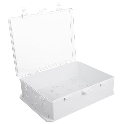 Ipetboom Wasserdichte Outdoor-verteilerdose Kunststoffgehäuse mit Transparentem Deckel Kompatibel für Niederspannungsschalter und Luftunterbrecher Wetterfestes Anschlusskasten für von Ipetboom
