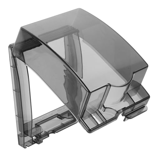 Ipetboom Wasserdichte Steckdosenabdeckung Schutzgehäuse aus Langlebigem PP für Badezimmer und Küche Spritzwassergeschützt Selbstklebend Kompatibel mit Mehreren Steckdosenmodellen Schwarz von Ipetboom