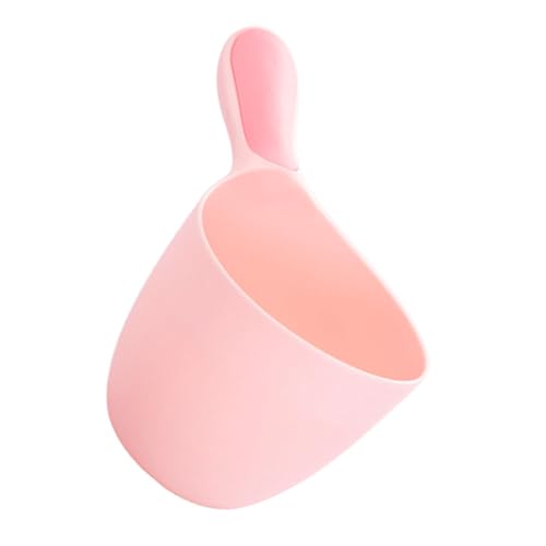 Ipetboom Wasserschöpfkelle aus Dickem PP Ergonomischer Langer Griff Rutschfest Vielseitig für Badewanne Gemüse und Obst Praktische Wasserschaufel in Zartem Rosa von Ipetboom