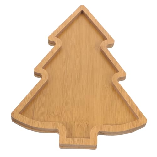 Ipetboom Weihnachtsbaum Servierplatte aus Holz Dekorative Snackschale Multifunktional für Parties und Festlichkeiten für Obst Süßigkeiten und Vorspeisen von Ipetboom