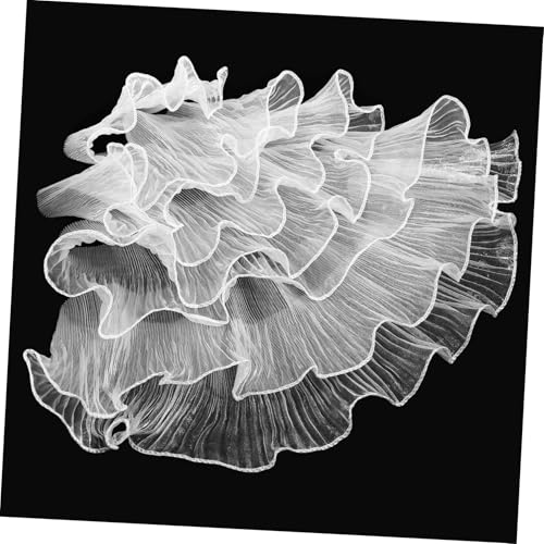 Ipetboom Weiße Chiffon Rüschenborte mit Wellenkante Plissee Stoffbesatz Atmungsaktiv und Vielseitig für Kleider Taschen Kostüme Hochzeiten und DIY Nähprojekte Polyester Ipetboom Weiße Chiffon Rüschenborte mit Wellenkante Plissee Stoffbesatz Atmungsaktiv und Vielseitig für Kleider Taschen Kostüme Hochzeiten und DIY Nähprojekte Polyester von Ipetboom