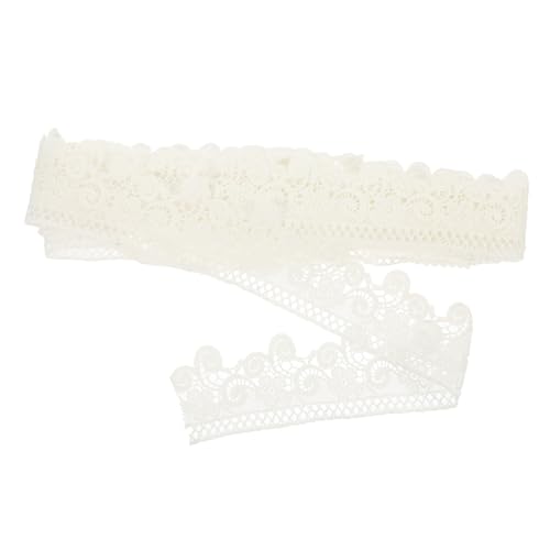 Ipetboom Weiße Spitzenborte Besticktes Spitzenband Französischer Vintage stil DIY Dekoband für Vorhänge Kleidung Tischdecken Handgefertigte Accessoires Vielseitig für Hochzeit und Heimdeko von Ipetboom