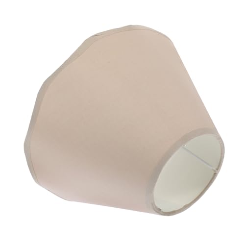 Ipetboom Wellenförmiger Stoff Lampenschirm Tischlampe Ersatz Lampenabdeckung Khaki für Steh und Wandlampen Schlafzimmer Wohnzimmer von Ipetboom