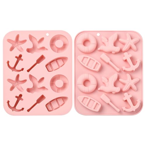 Ipotkitt 2Pcs Rosa Ozean Thema Silikon Schokolade Formen Seestern Vogel Boot Süßigkeiten Formen Für DIY Handwerk Keks Kuchen Cookie Backen Machen Liefert Ipotkitt 2Pcs Rosa Ozean Thema Silikon Schokolade Formen Seestern Vogel Boot Süßigkeiten Formen Für DIY Handwerk Keks Kuchen Cookie Backen Machen Liefert von Ipotkitt